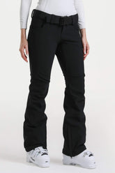 Women’s Black Slim Fit Waterproof Flared Hem Ski Pants